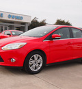 ford focus 2012 red sedan sel flex fuel 4 cylinders front wheel drive automatic 76011