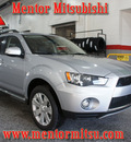 mitsubishi outlander 2013 silver se gasoline 4 cylinders front wheel drive automatic 44060