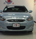 hyundai accent 2013 lt  blue hatchback se gasoline 4 cylinders front wheel drive automatic 75150