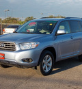 toyota highlander 2010 lt  blue suv gasoline 4 cylinders front wheel drive shiftable automatic 77074