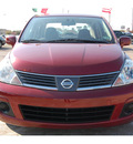 nissan versa 2008 dk  red sedan 1 8 s gasoline 4 cylinders front wheel drive automatic with overdrive 77504
