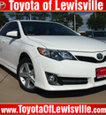toyota camry 2012 white sedan se gasoline 4 cylinders front wheel drive automatic 75067