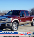ford f 250 super duty 2011 dk  red lariat biodiesel 8 cylinders 4 wheel drive automatic 62708