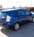 toyota prius v 2013 blue ribbon met wagon three hybrid 4 cylinders front wheel drive automatic 76049