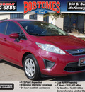 ford fiesta 2011 red sedan se gasoline 4 cylinders front wheel drive automatic 75070