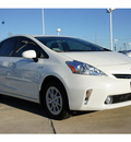 toyota prius v 2012 white wagon three hybrid 4 cylinders front wheel drive automatic 77469