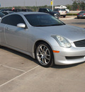 infiniti g35 2007 silver coupe gasoline 6 cylinders rear wheel drive automatic 77388