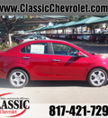 chevrolet sonic 2012 red sedan ltz gasoline 4 cylinders front wheel drive automatic 76051
