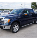 ford f 150 2013 blue jeans lariat flex fuel 8 cylinders 4 wheel drive automatic 77375