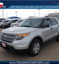 ford explorer 2013 silver suv flex fuel 6 cylinders 2 wheel drive automatic 76108