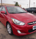 hyundai accent 2013 red sedan gls gasoline 4 cylinders front wheel drive automatic 75075