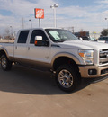 ford f 250 super duty 2012 white king ranch biodiesel 8 cylinders 4 wheel drive automatic 76108