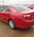 toyota camry 2012 red sedan le gasoline 4 cylinders front wheel drive automatic 77469