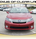 lexus hs 250h 2010 red sedan hybrid 4 cylinders front wheel drive automatic 77546