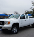 gmc sierra 2500hd 2013 white work truck gasoline 8 cylinders 4 wheel drive automatic 76206