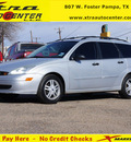 ford focus 2000 silver wagon se gasoline 4 cylinders front wheel drive automatic 79065