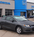 honda civic 2013 dk  gray coupe lx gasoline 4 cylinders front wheel drive automatic 77065