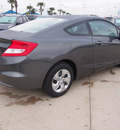 honda civic 2013 dk  gray coupe lx gasoline 4 cylinders front wheel drive automatic 77065