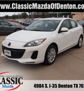 mazda mazda3 2013 white sedan i touring gasoline 4 cylinders front wheel drive automatic 76210