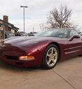 chevrolet corvette 2003 maroon 50th anniversary gasoline 8 cylinders rear wheel drive automatic 80301