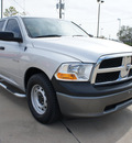 dodge ram pickup 1500 2010 silver pickup truck st gasoline 6 cylinders 2 wheel drive shiftable automatic 75141