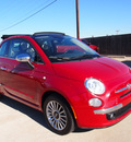 fiat 500c 2012 red lounge gasoline 4 cylinders front wheel drive automatic 75067