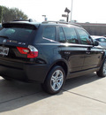 bmw x3 2005 black suv 3 0i gasoline 6 cylinders all whee drive shiftable automatic 77477