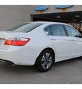 honda accord 2013 white sedan lx gasoline 4 cylinders front wheel drive cont  variable trans  77025