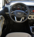 kia rio 2013 clear whtie sedan lx gasoline 4 cylinders front wheel drive automatic 76205