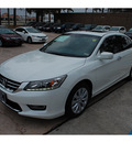 honda accord 2013 white sedan touring gasoline 6 cylinders front wheel drive automatic 77339