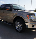 ford f 150 2012 beige lariat flex fuel 8 cylinders 2 wheel drive automatic 76011