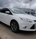 ford focus 2013 white sedan se flex fuel 4 cylinders front wheel drive automatic 76011