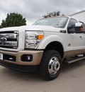 ford f 350 super duty 2012 white king ranch biodiesel 8 cylinders 4 wheel drive automatic 76011