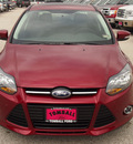 ford focus 2013 ruby red sedan titanium flex fuel 4 cylinders front wheel drive automatic 77375