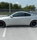 infiniti g35 2004 silver coupe gasoline 6 cylinders rear wheel drive shiftable automatic 77074