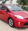 toyota prius 2013 red hatchback three hybrid 4 cylinders front wheel drive automatic 78232