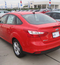 ford focus 2013 red sedan 4dr sdn se flex fuel 4 cylinders front wheel drive automatic 77578
