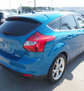 ford focus 2012 blue hatchback sel flex fuel 4 cylinders front wheel drive automatic with overdrive 77539