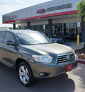 toyota highlander 2009 green suv limi gasoline 6 cylinders front wheel drive automatic 76053
