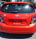 chevrolet sonic 2013 orange hatchback lt auto gasoline 4 cylinders front wheel drive automatic 75075