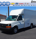 chevrolet express cutaway 2013 white 3500 flex fuel 8 cylinders rear wheel drive 6 speed automatic 75234