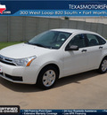 ford focus 2011 white sedan s gasoline 4 cylinders front wheel drive automatic with overdrive 76108