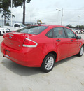 ford focus 2008 red sedan se gasoline 4 cylinders front wheel drive automatic 75503