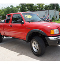 ford ranger 2005 red fx4 off road gasoline 6 cylinders 4 wheel drive automatic 77515