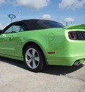 ford mustang 2013 green gt gasoline 8 cylinders rear wheel drive 6 speed manual 77521