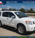 nissan armada 2010 white suv flex fuel 8 cylinders 2 wheel drive automatic 76108