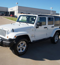 jeep wrangler unlimited 2013 white suv sahara gasoline 6 cylinders 4 wheel drive automatic 76108