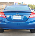 honda civic 2013 blue coupe lx gasoline 4 cylinders front wheel drive 5 speed automatic 77025