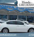 honda accord 2014 white sedan gasoline 6 cylinders front wheel drive 6 speed automatic 77566