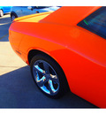 dodge challenger 2014 orange coupe r t gasoline 8 cylinders rear wheel drive automatic 77375